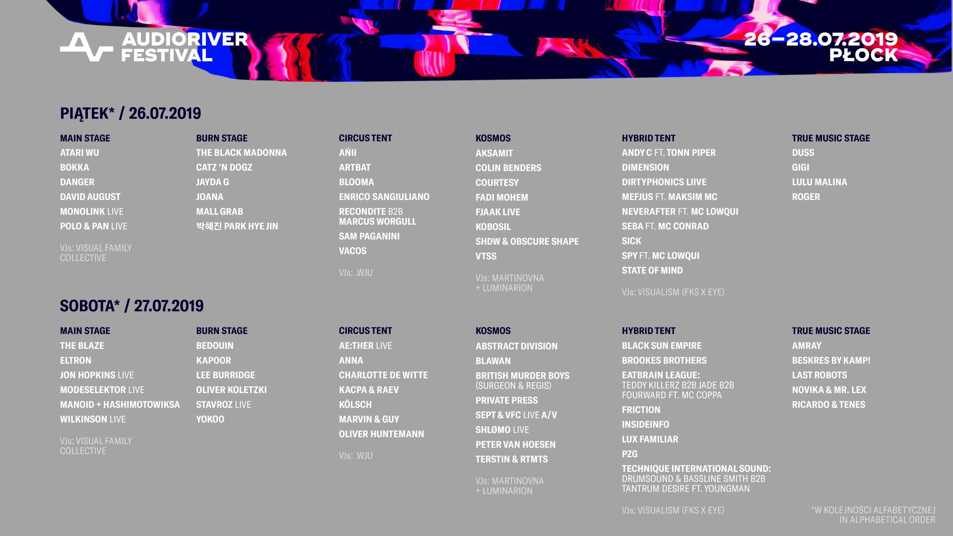 Audioriver 2019 - line-up