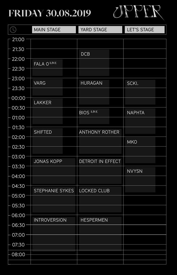upper festival 2019 timetable