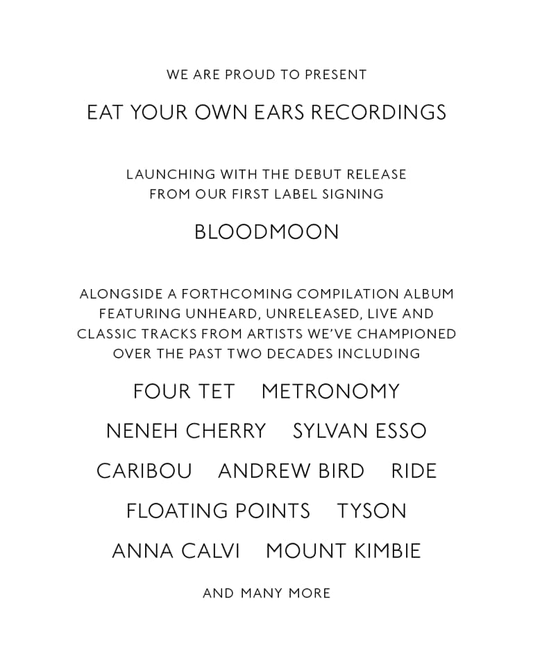 Four Tet, Floating Points, Caribou, Metronomy, Eat Your Own Ears