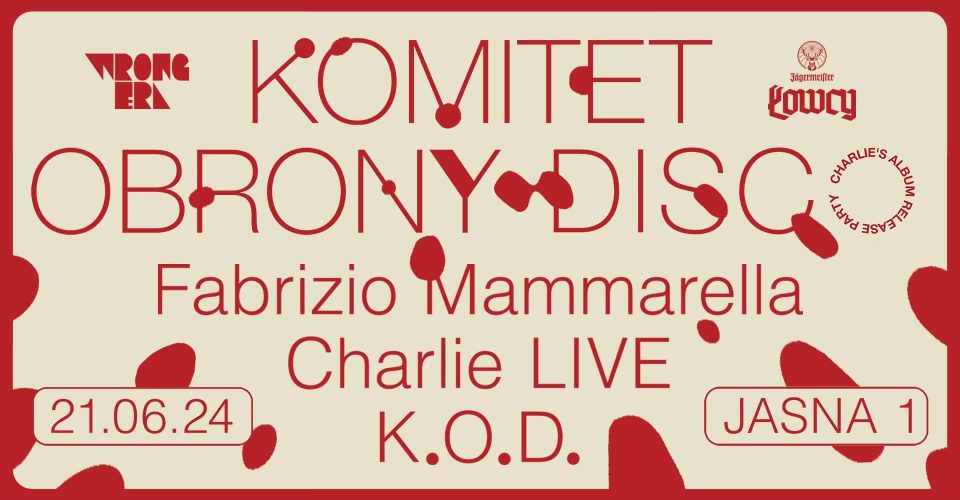 J1 | Komitet Obrony Disco x Charlie’s album release: Fabrizio Mammarella, Charlie LIVE, K.O.D.